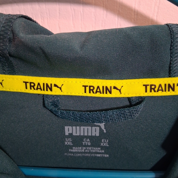 Puma Men's Teal and Black Windbreaker - Picture 3 of 3